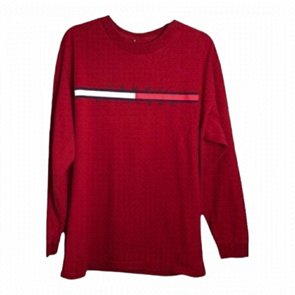 4/$45 TOMMY HILFIGER Vintage Long Sleeve Crew Neck Shirt Medium - Picture 1 of 6